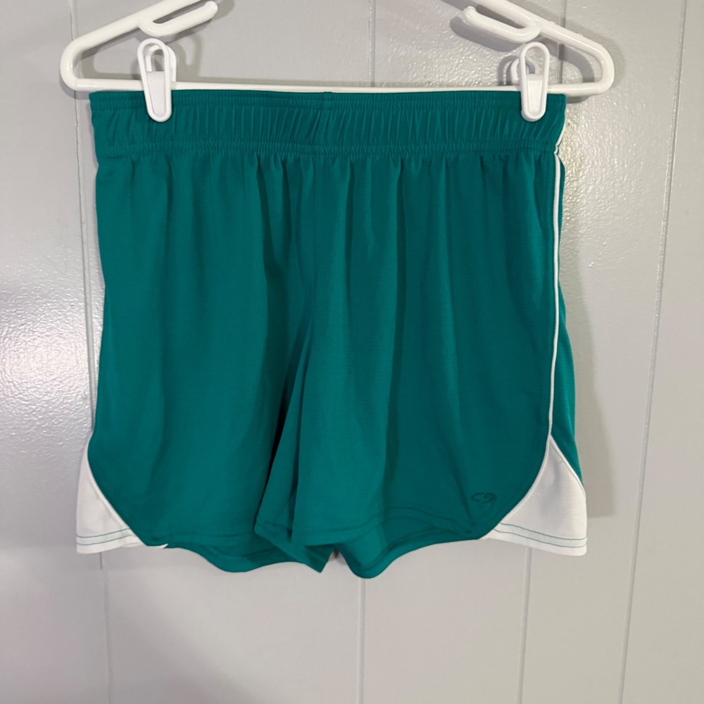 C9‎ by Champion Athletic Shorts Womens M Teal Green Mesh Contrast EUC Activewear